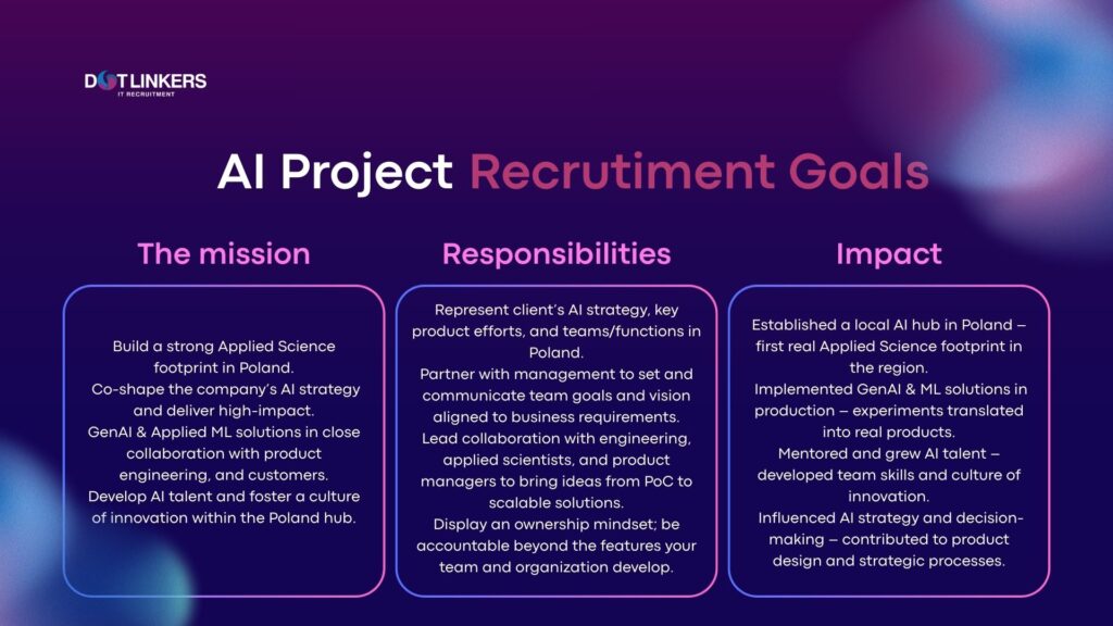 dotLinkers - IT Recruitment Agency | Recruitment Success Story | Staff Applied AI Scientist